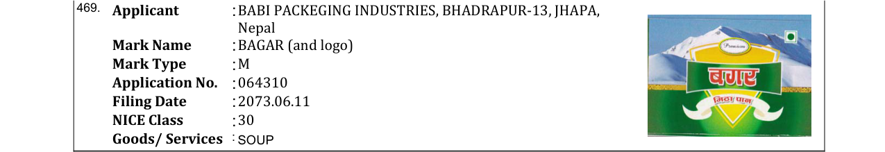 Original bulletin entry for BAGAR (and logo)