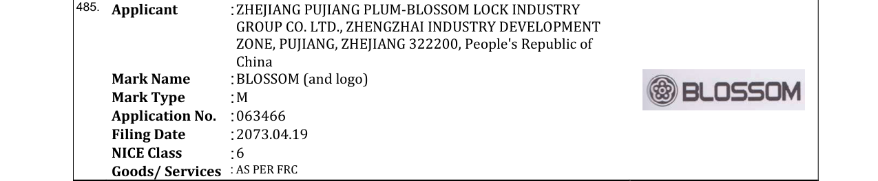 Original bulletin entry for BLOSSOM (and logo)
