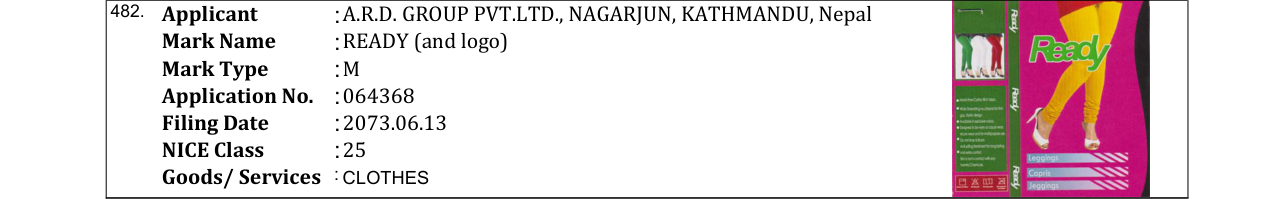 Original bulletin entry for READY (and logo)