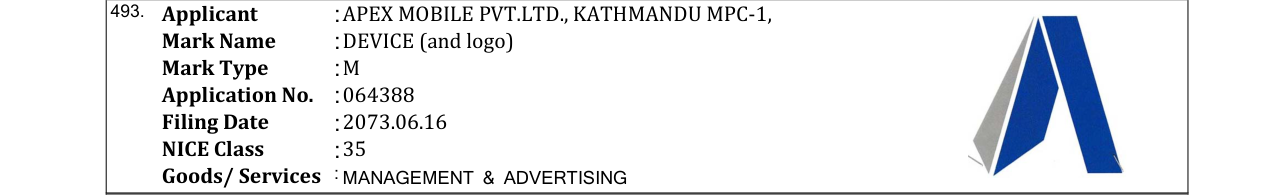 Original bulletin entry for DEVICE (and logo)