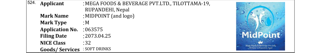 Original bulletin entry for MIDPOINT (and logo)
