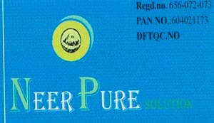 NEER PURE SOLUTION (and logo) trademark logo