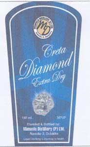 CRETA DIAMOND EXTRA DRY (and logo) trademark logo