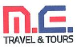 M.E. TRAVEL & TOURS (and logo) trademark logo