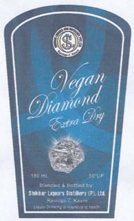 VEGAN DIAMOND EXTRA DRY (and logo) trademark logo