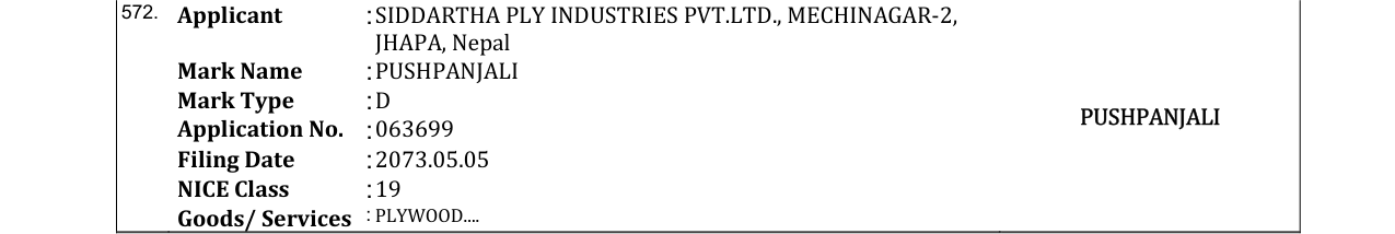 Original bulletin entry for PUSHPANJALI