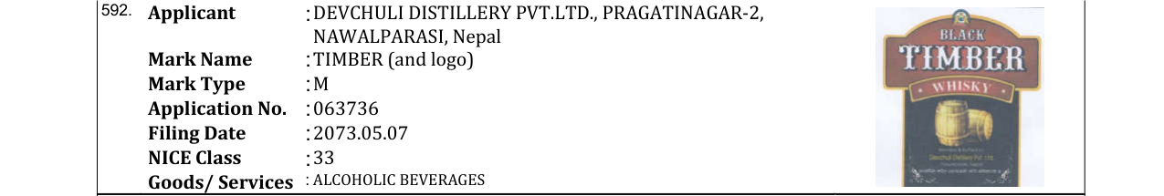 Original bulletin entry for TIMBER (and logo)