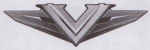 V (and logo) trademark logo