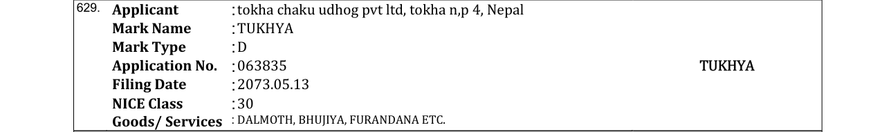 Original bulletin entry for TUKHYA