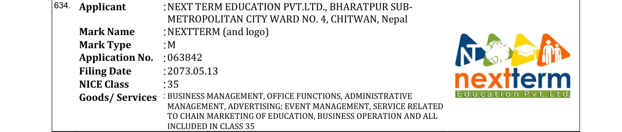 Original bulletin entry for NEXTTERM (and logo)