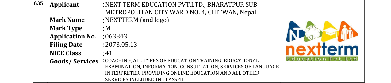 Original bulletin entry for NEXTTERM (and logo)