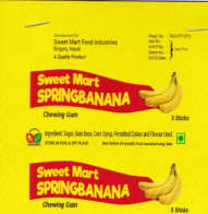 Sweet Mart SPRINGBANANA CHEWING GUM (and logo) trademark logo