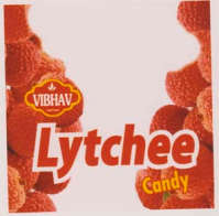 VIBHAV LYTCHEE CANDY (and logo) trademark logo
