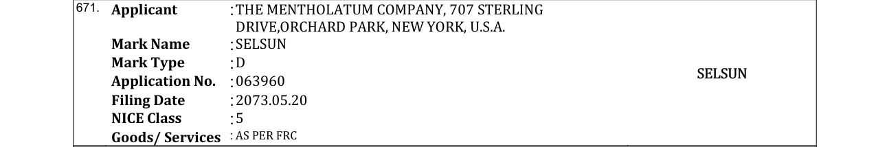 Original bulletin entry for SELSUN