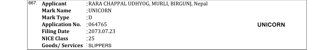 Original bulletin entry for UNICORN