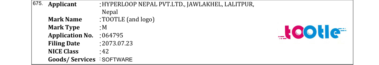 Original bulletin entry for TOOTLE (and logo)