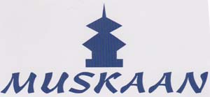 MUSKAAN (and logo) trademark logo