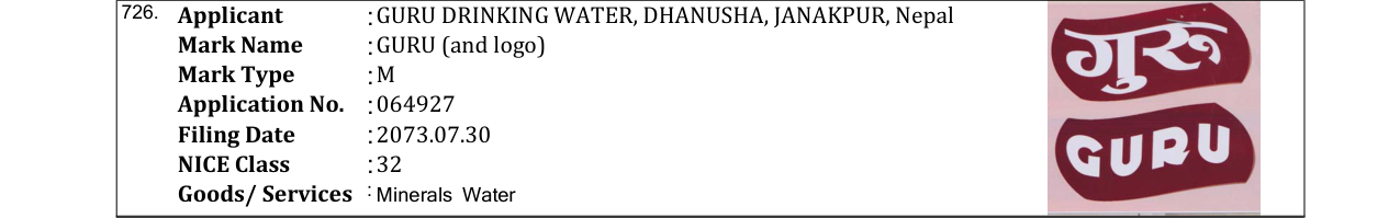 Original bulletin entry for GURU (and logo)