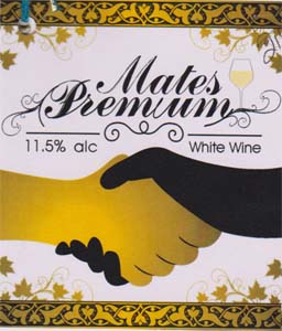 MATES PREMIUM WHITE WINE (and logo) trademark logo