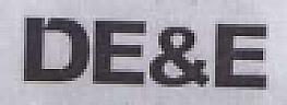 DE & E (and logo) trademark logo