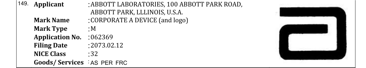 Original bulletin entry for CORPORATE A DEVICE (and logo)