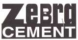ZEBRA CEMENT (and logo) trademark logo