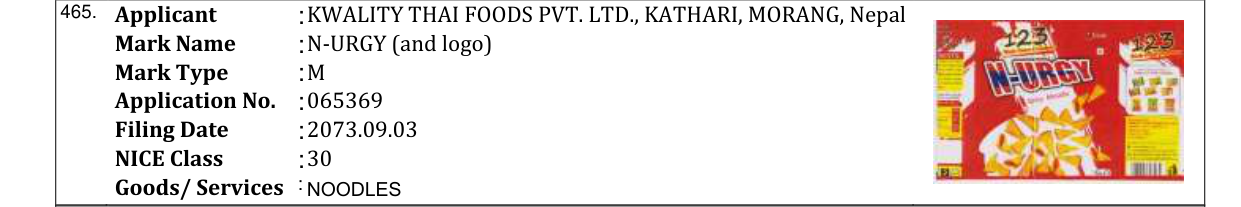 Original bulletin entry for N-URGY (and logo)
