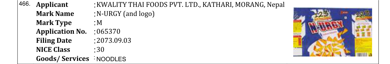 Original bulletin entry for N-URGY (and logo)