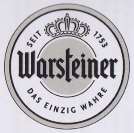WARSTEINER SEIT 1753 DAS EINZIG WAHRE (and logo) trademark logo