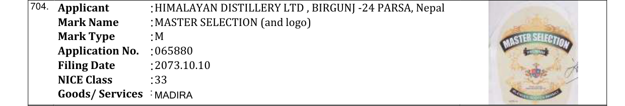 Original bulletin entry for MASTER SELECTION (and logo)