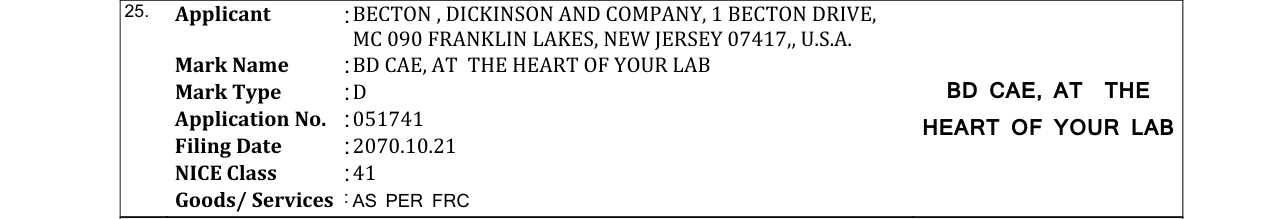 Original bulletin entry for BD CAE, AT THE HEART OF YOUR LAB