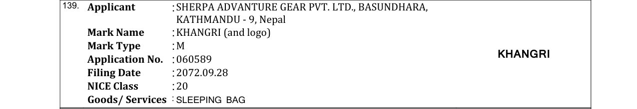 Original bulletin entry for KHANGRI (and logo)