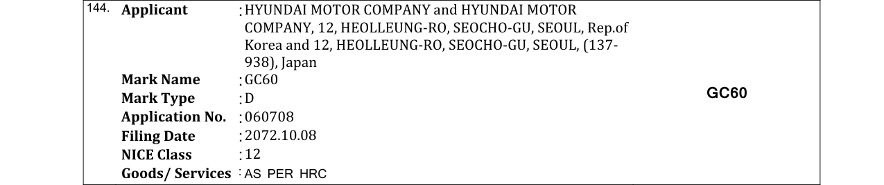 Original bulletin entry for GC60
