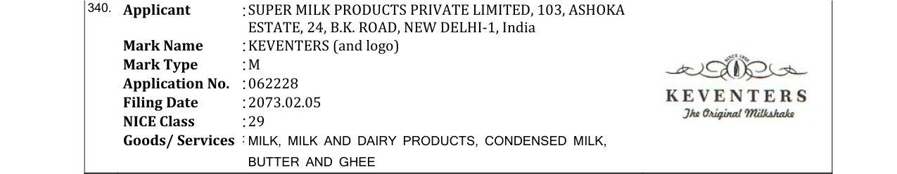 Original bulletin entry for KEVENTERS (and logo)