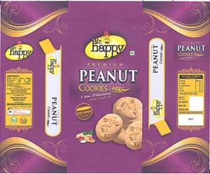 MR. HAPPY PREMIUM PEANUT COOKIES (and logo) trademark logo