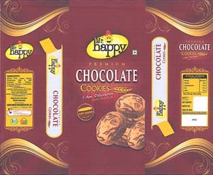MR. HAPPY PREMIUM CHOCOLATE COOKIES (and logo) trademark logo