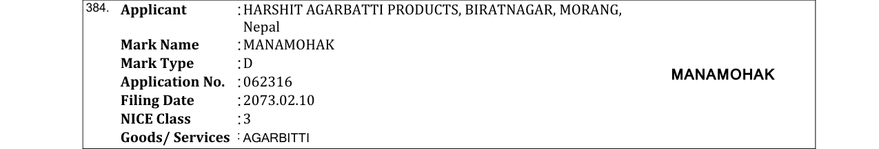 Original bulletin entry for MANAMOHAK