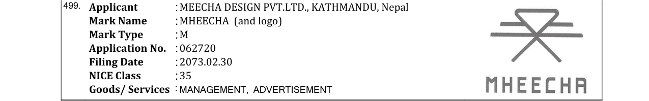 Original bulletin entry for MHEECHA (and logo)