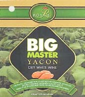 ROYA L BIG MASTER YACON DRY WHITE WINE (and logo) trademark logo