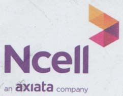 NCELL AN AXIATA COMPANY (and logo) trademark logo