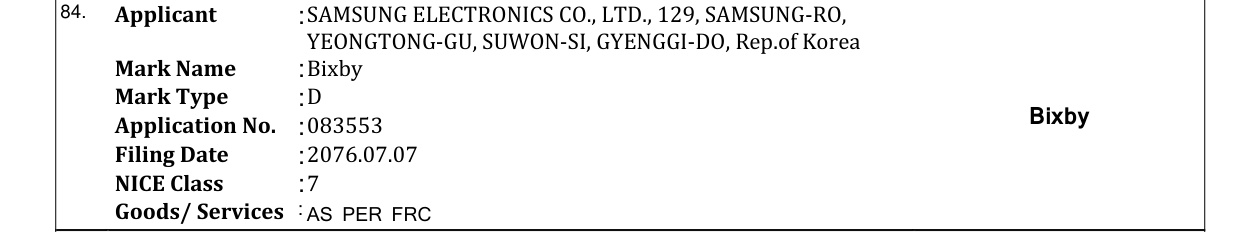 Original bulletin entry for Bixby