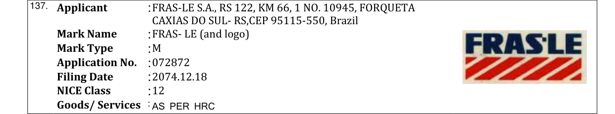 Original bulletin entry for FRAS- LE (and logo)