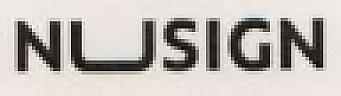 NUSIGN (and logo) trademark logo