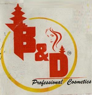 B & D PROFESSIONAL COSMETICS (and logo) trademark logo