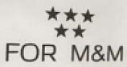 FOR M & M (and logo) trademark logo