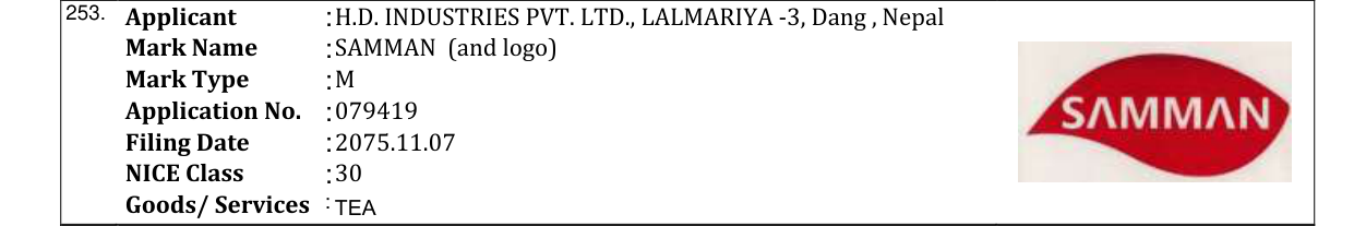 Original bulletin entry for SAMMAN (and logo)
