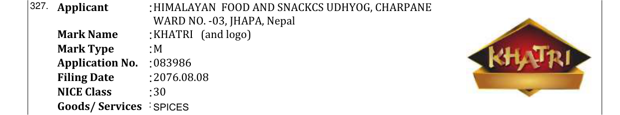 Original bulletin entry for KHATRI (and logo)