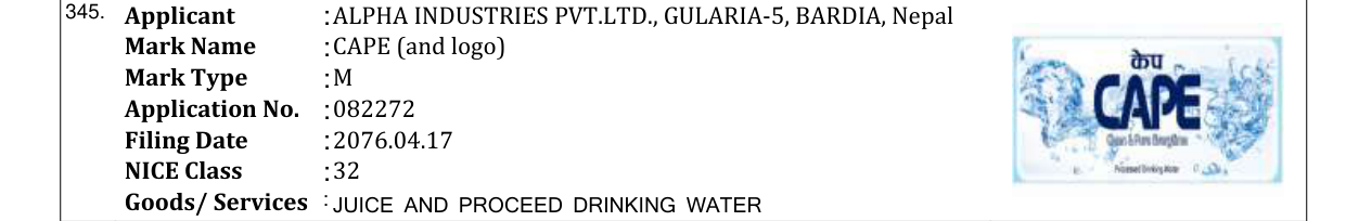 Original bulletin entry for CAPE (and logo)