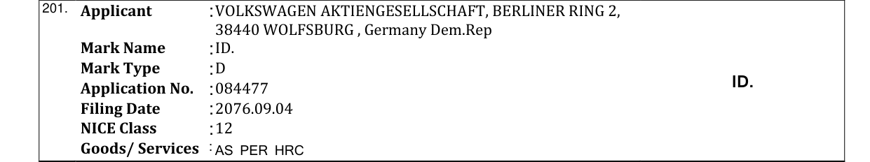 Original bulletin entry for ID.