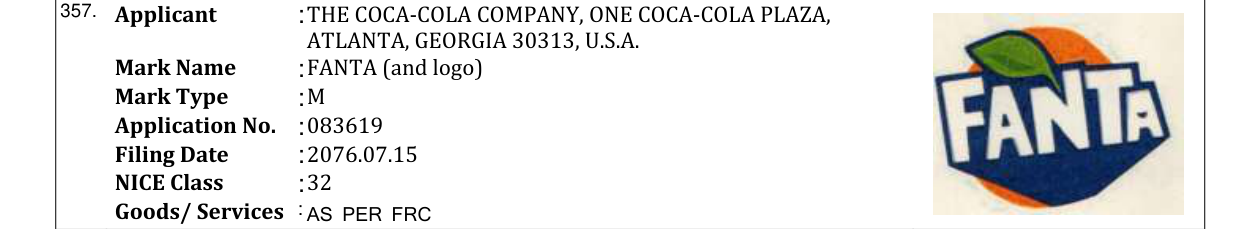 Original bulletin entry for FANTA (and logo)